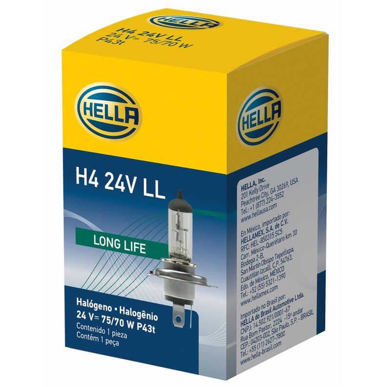 Ampolleta Halógena H4 24V 75/70W P43T T4,625   -1