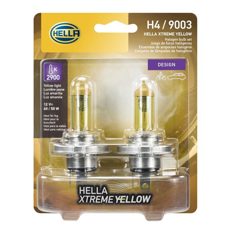 Ampolleta Halógena H4 12V 60/55W P43T T4.625 Amarilla-1