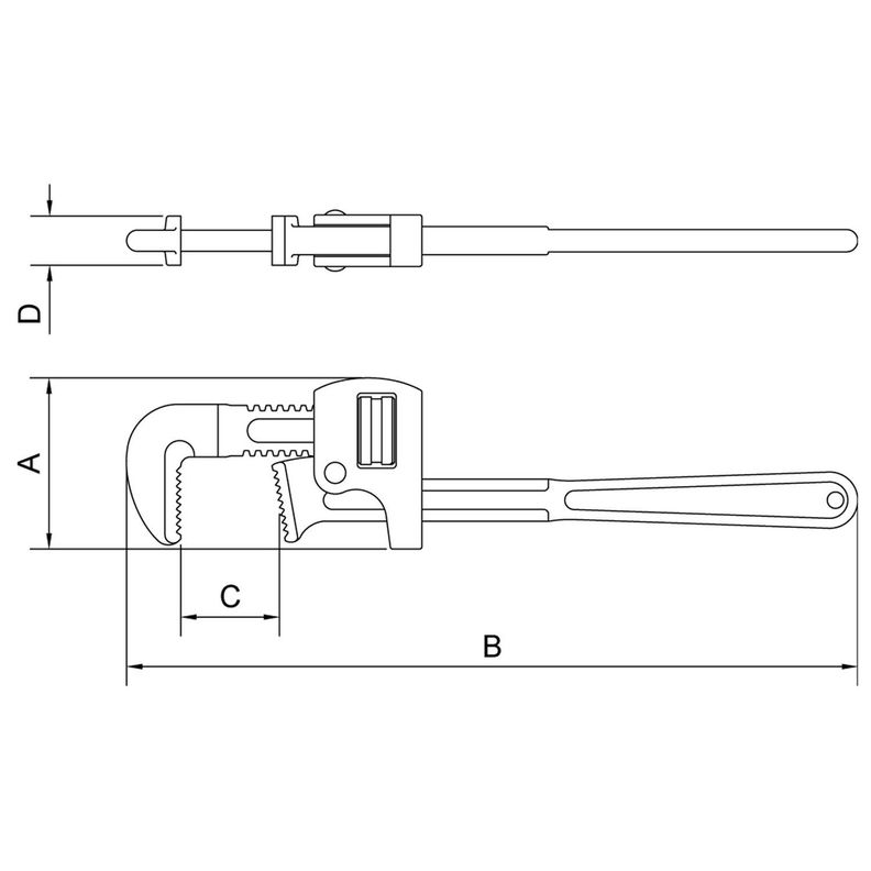 Llave Para Tubo Stillson 14 Tramontina Pro-1