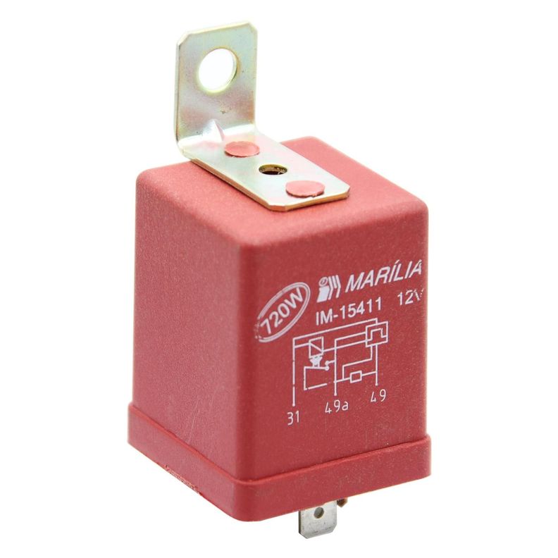 Relay Intermitente 12V Flashes 3 Terminales 720W Relay Potencia Buses (Busscar 1377612)-0