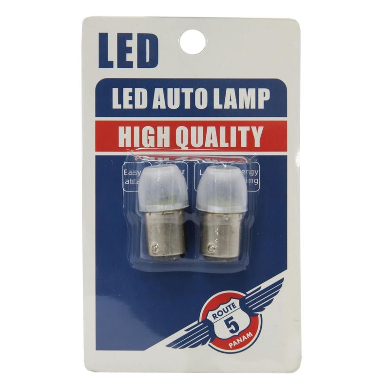 Ampolleta Led 1157 12V Color Cristal Con Flash Bay15D-1