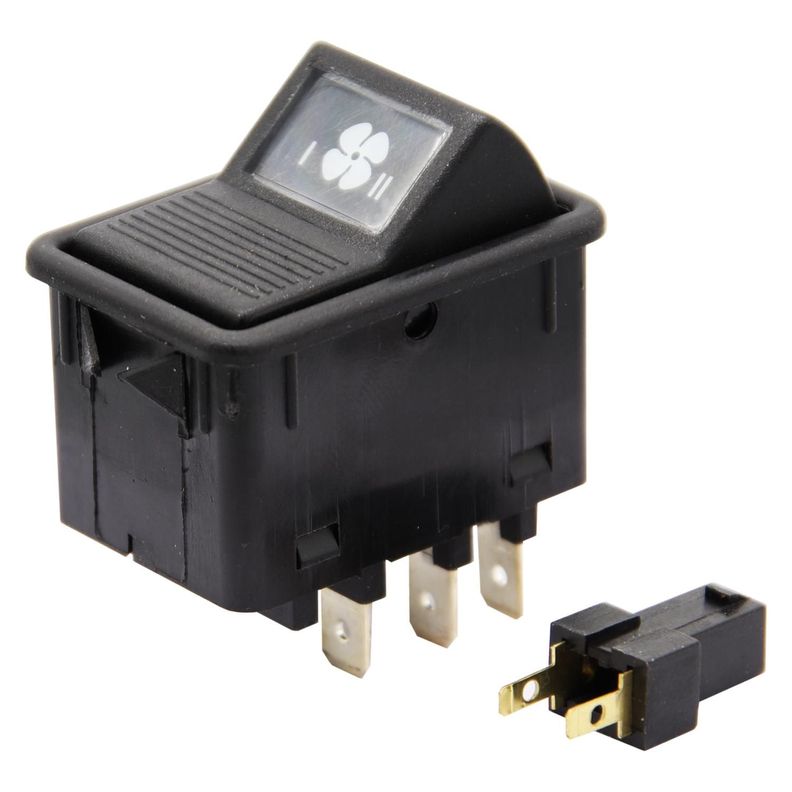 Interruptor Tecla Ventilador 2 Velocidades 6 Terminales Buses/Camiones (Mb 3595457414 Esq.D)-0