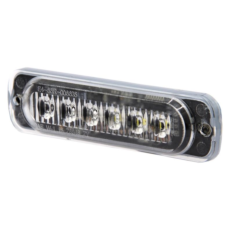 Destellante 6Led Flat Bivoltaje 20 Patrones Azul Cristal 113X28X98Mm Sae E-Mark-1