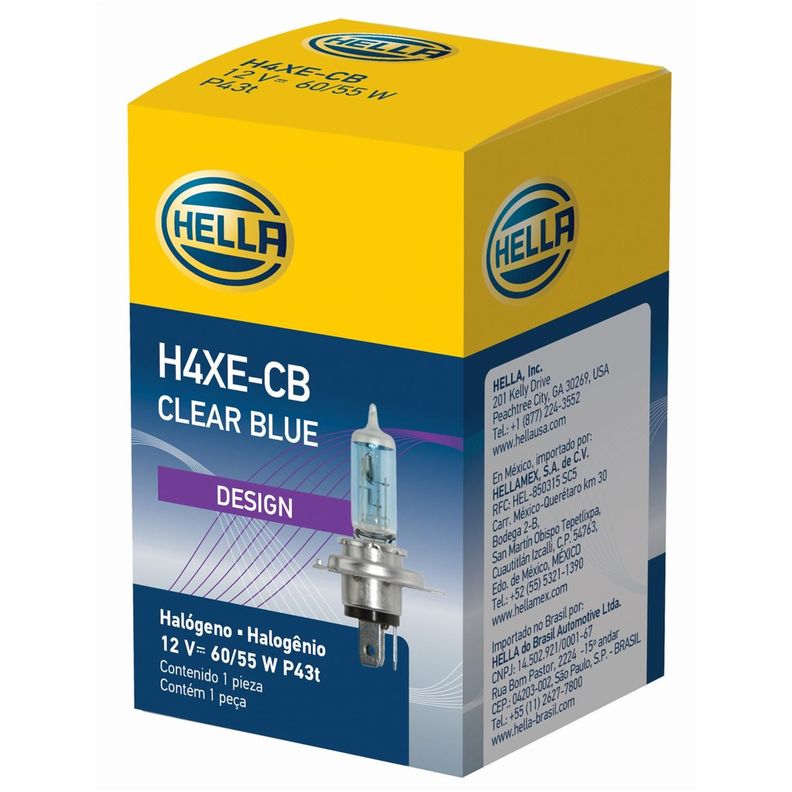 Ampolleta Halógena H4 12V 60/55W P43T T4.625 Azul-1