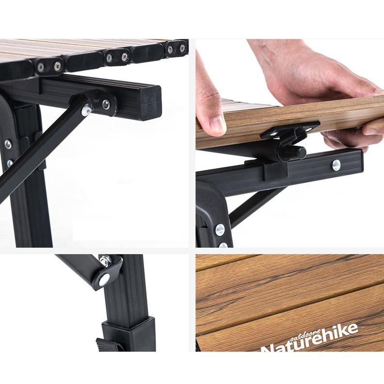 Mesa Plegable Telescopica Para Exterior - Madera-1