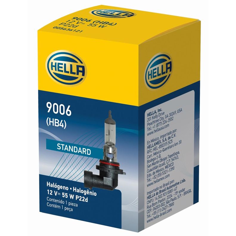 Ampolleta Halógena 9006 Hb4 12V 55W P22D  -1