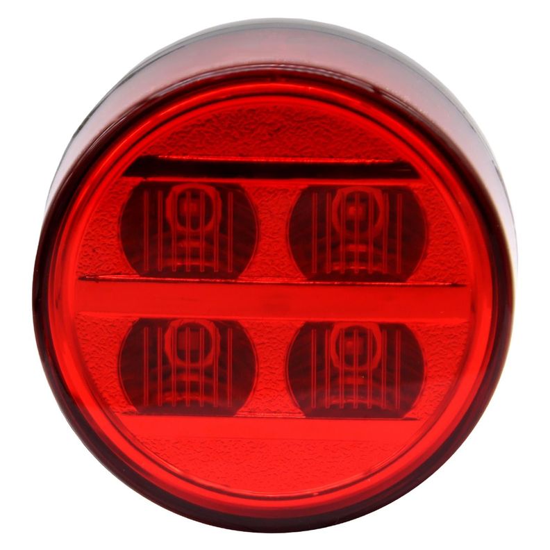 Farol Lateral 4Led 70Mm Bivoltaje Bus Brasil Rojo-0