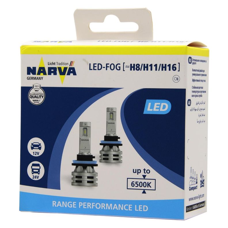 Set Led Fog H8 H11 H16 24W 1224V-1