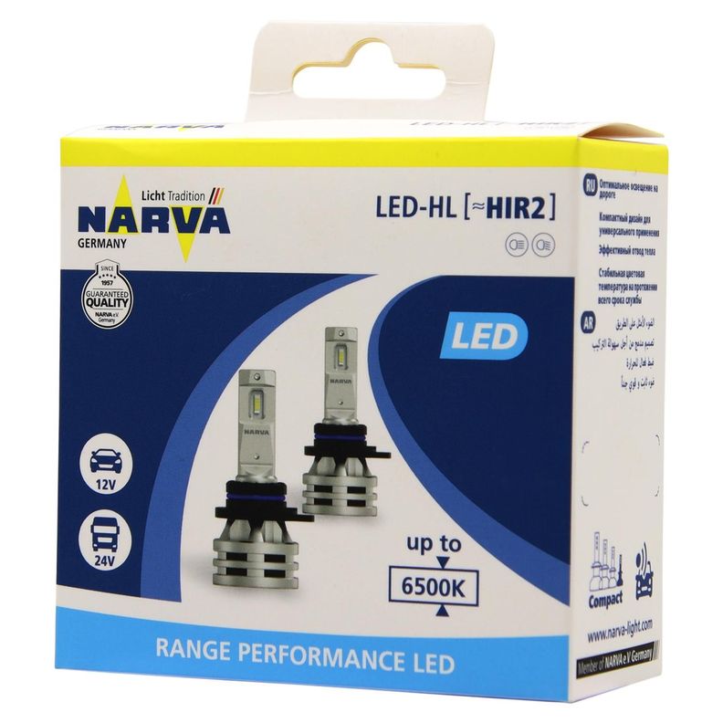 Set Ampolletas Led 9012 Hir2 24W 1224V-1
