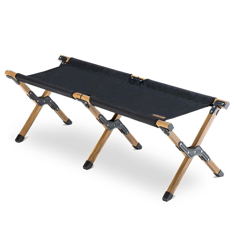 Silla Taburete Doble Plegable Para Exterior- Negro-0