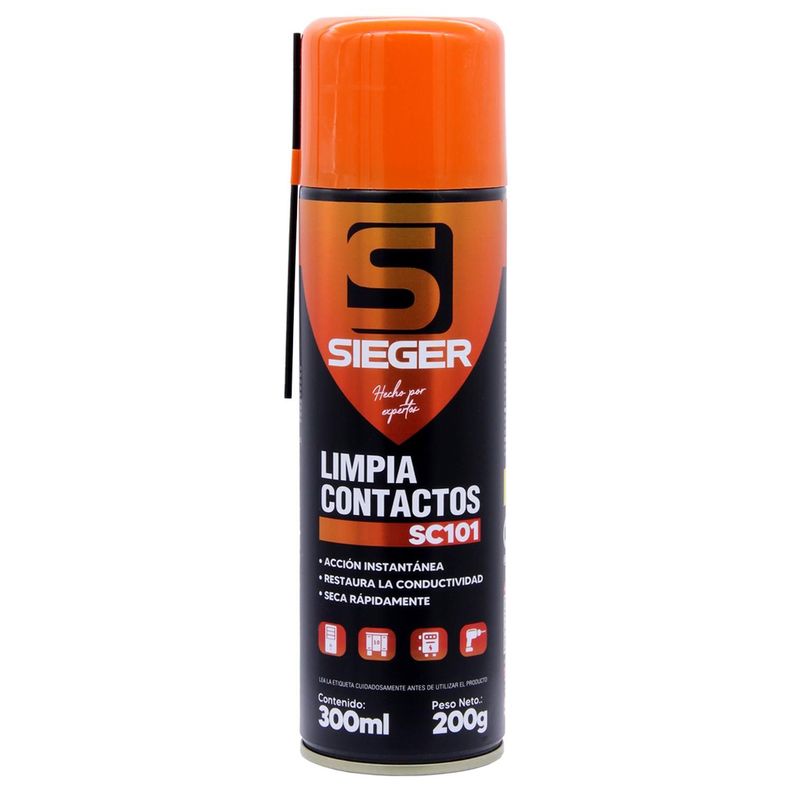 Limpia Contacto Eléctricos Y Electrónicos Sc101 300ml Sieger-0