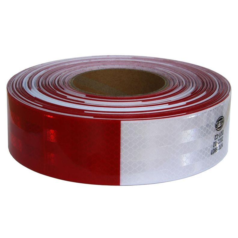Cinta Reflectanteante Rollo X 45.7M Simetrica Roja/Blanca-0