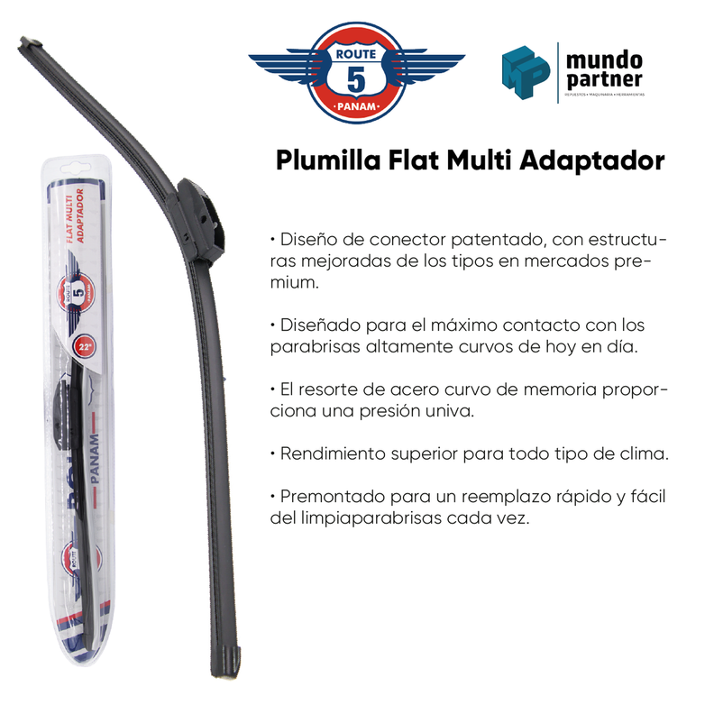 Plumilla Delantera 15 Pulgadas 38 Cm Multi Adaptadores -2