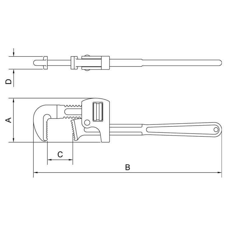 Llave Para Tubo Stillson 10 Tramontina Pro-1