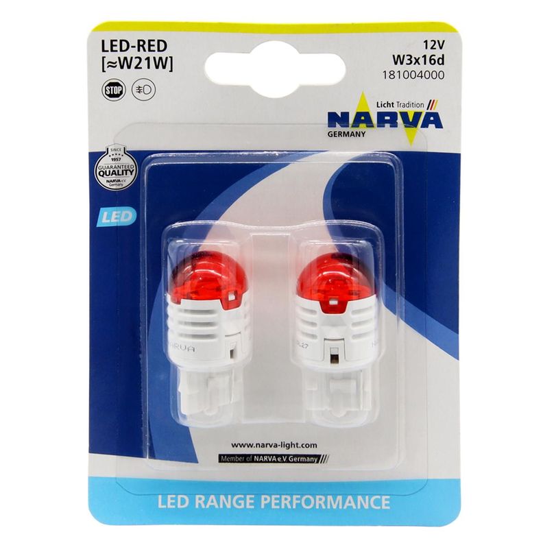 Ampolleta Led Focos Traseros W21W Roja (Par)-0