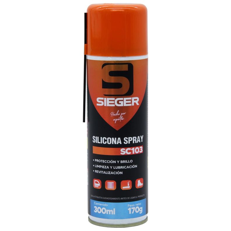 Silicona Spray Abrillantadora Y Lubricante 300Ml Sieger-0