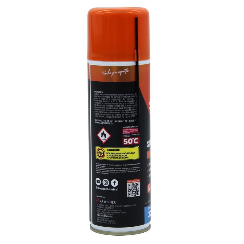 Silicona Spray Abrillantadora Y Lubricante 300Ml Sieger-2