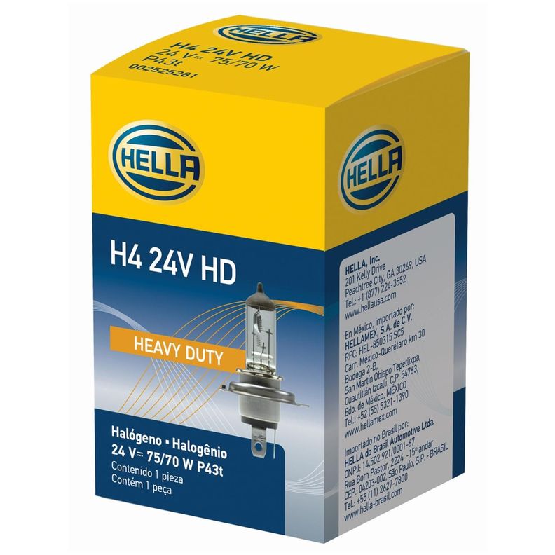 Ampolleta Halógena H4 24V 75/70W P43T T4,625 -1