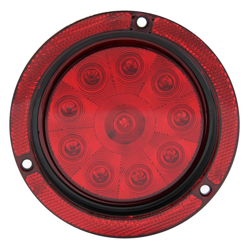 Farol 10 Led 4 Pulgadas Con Bisel Reflectante Rojo 12V/24V-0