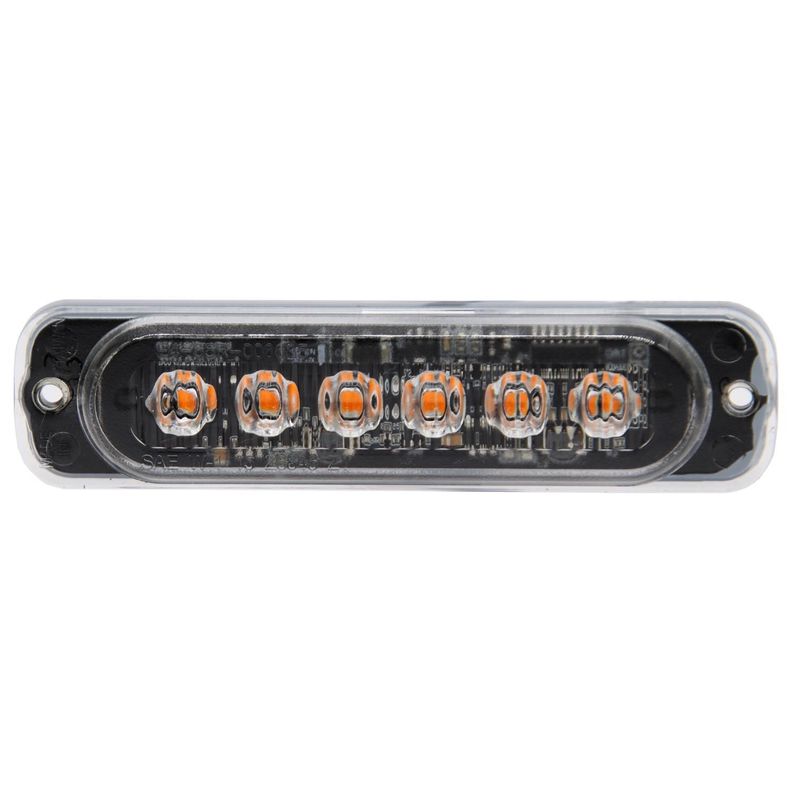 Destellante 6Led Flat Bivoltaje 20 Patrones Ambar 113X28X98Mm Sae E-Mark-0