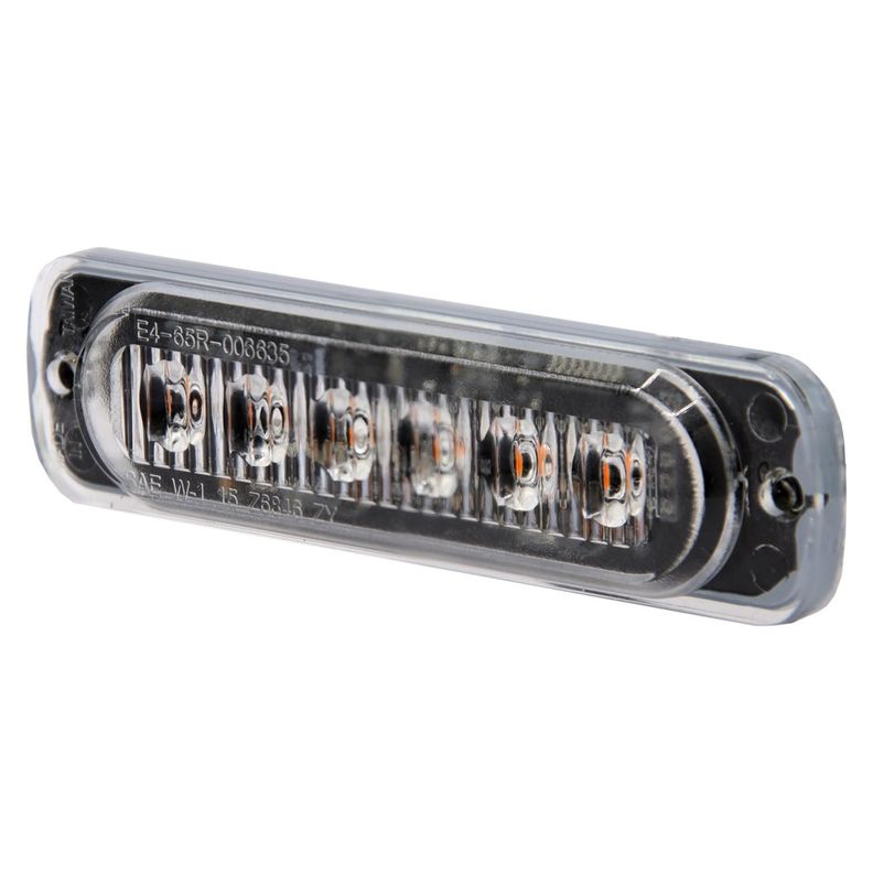Destellante 6Led Flat Bivoltaje 20 Patrones Ambar 113X28X98Mm Sae E-Mark-1