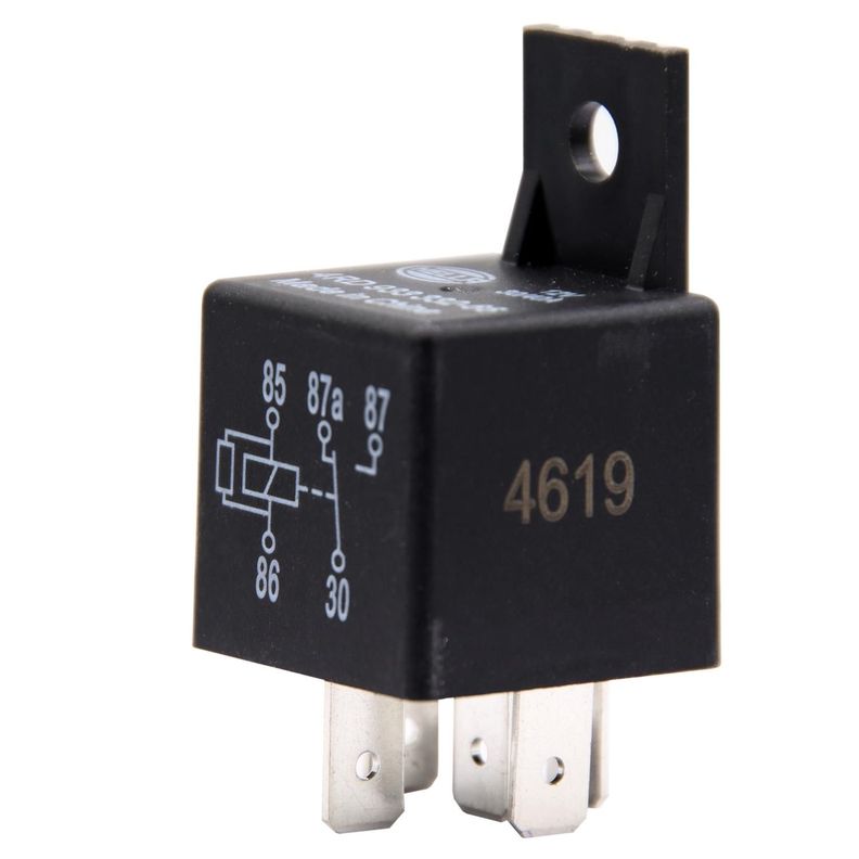 Relay 12V 40Amp 5P  Con Soporte-0