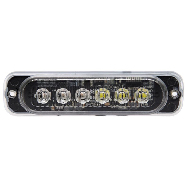 Destellante 6Led Flat Bivoltaje 20 Patrones Rojo Cristal 113X28X98Mm Sae E-Mark-0