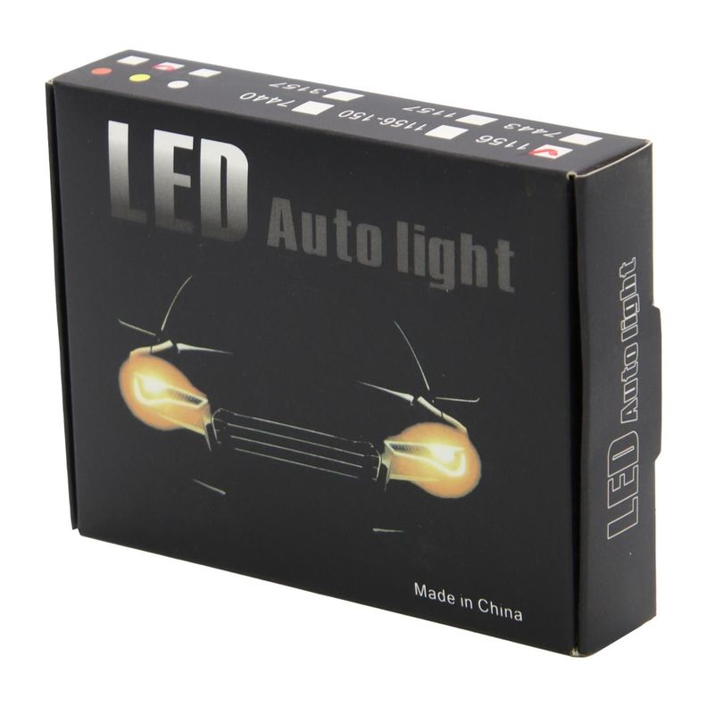Ampolleta Led 1156 12V24V Canbus Color Ambar Fija Ba15S-2