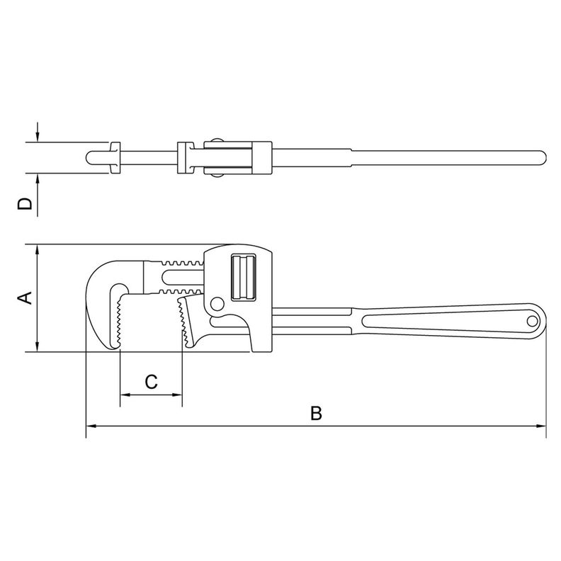 Llave Para Tubo Stillson 12 Tramontina Pro-1