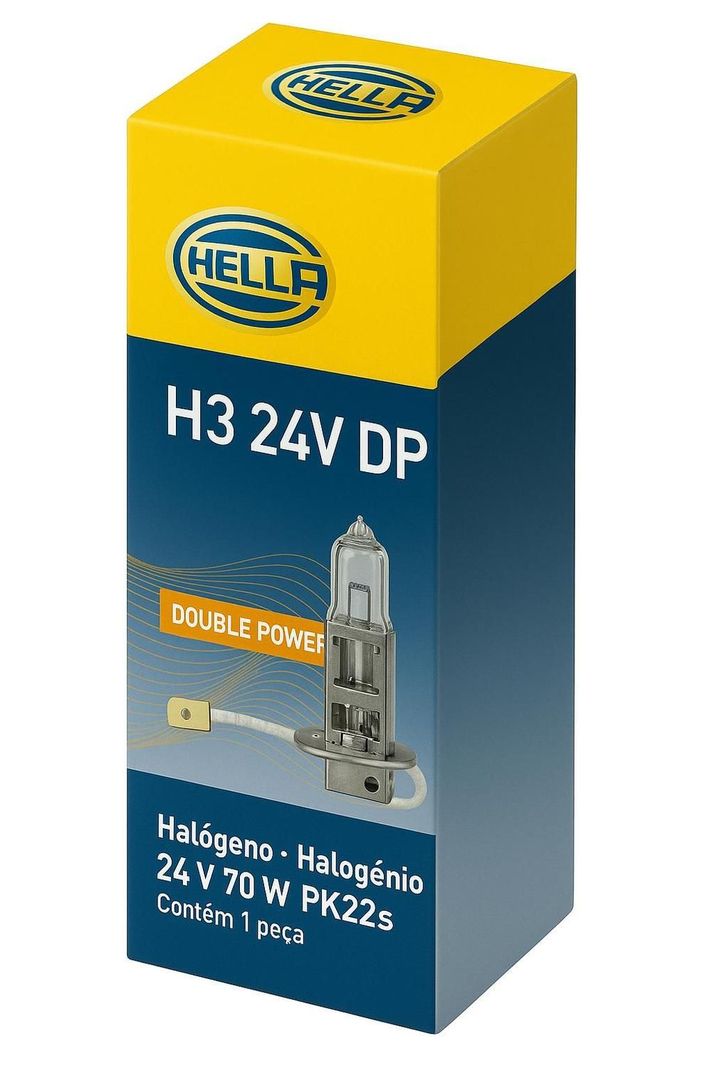 Ampolleta Halógena H3 24V 70W Pk22S T3.25 Cristal-0