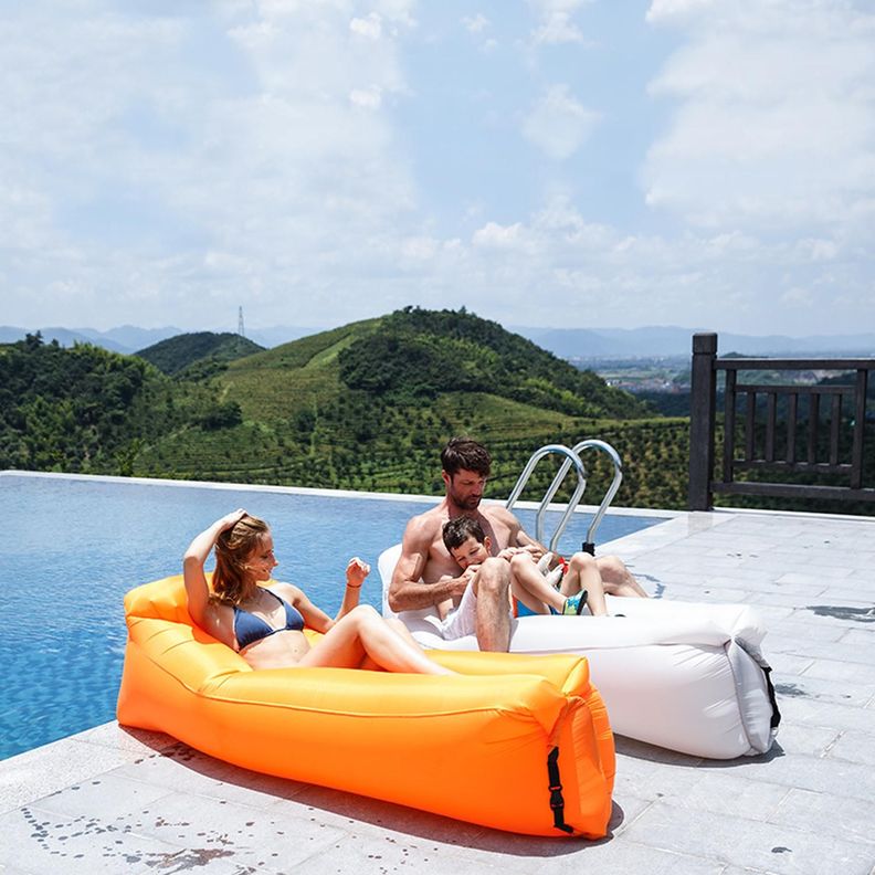 Sofa Inflable Portatil De Doble Capa Con Almohada-2