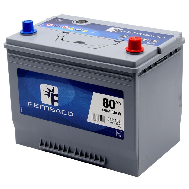 Bateria Femsaco 85D26L 80Ah Positivo Derecho Normal-1