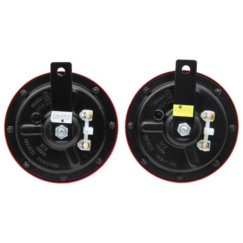Bocina Original Hella Plato Roja Super Tono 12V 500Hz 118Db-1