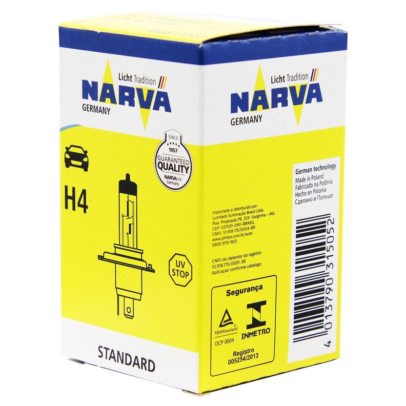 Ampolleta Halógena H4 12V 60/55W P43T T4.625  -1