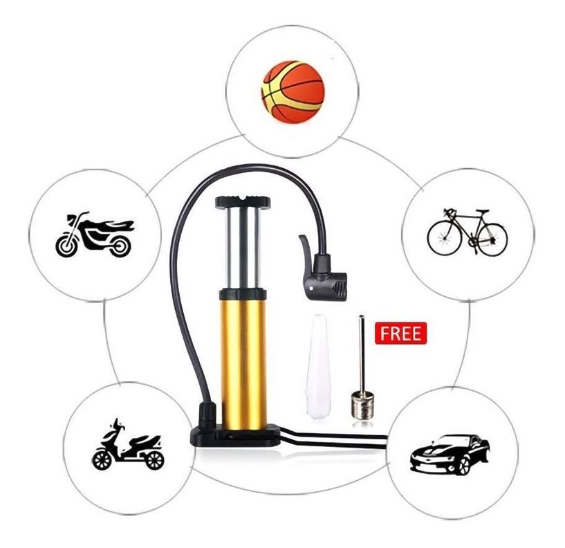 Bombin Inflador Con El Pie Para Bici Moto Pelotas-2
