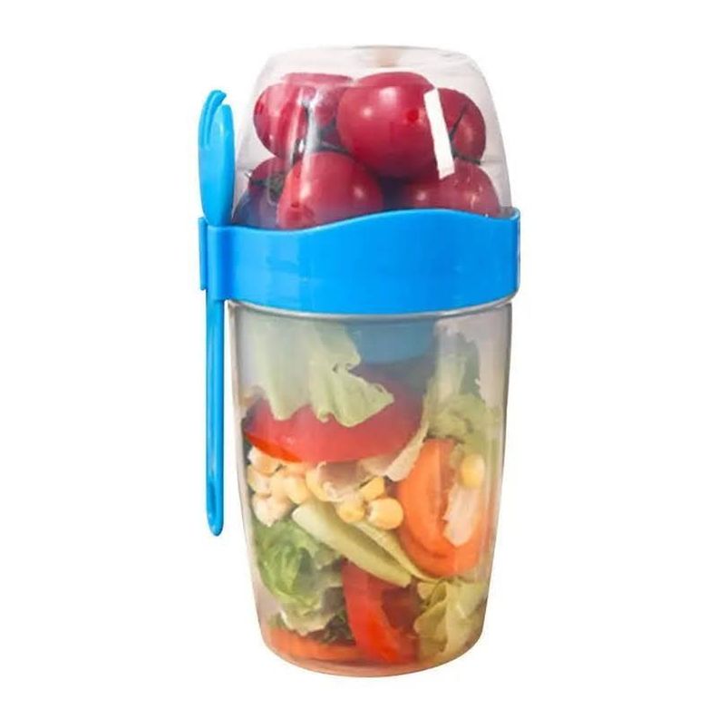 Tapper Contenedor Para Ensalada Con Salsero Cubierto 1000ml-2