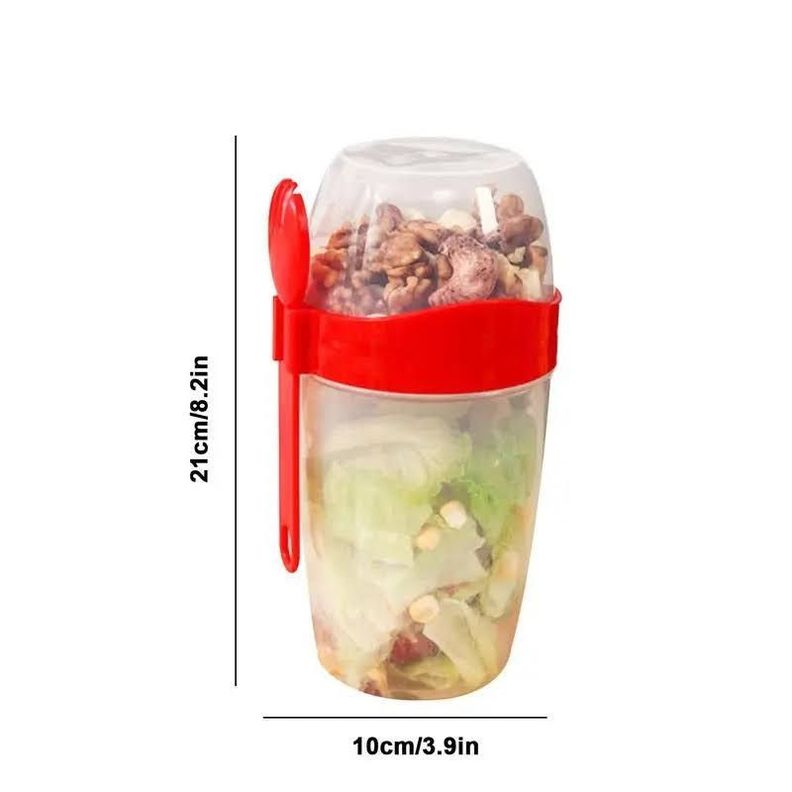 Tapper Contenedor Para Ensalada Con Salsero Cubierto 1000ml-3