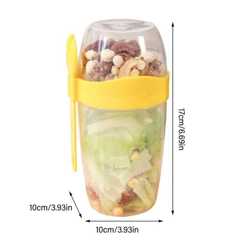 Tapper Contenedor Para Ensalada Con Salsero Cubierto 1000ml-4