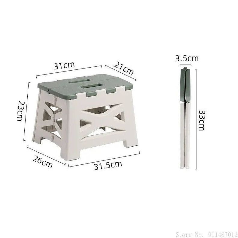 Piso Plegable Taburete Banquito Portátil Escala 31x21x27-1