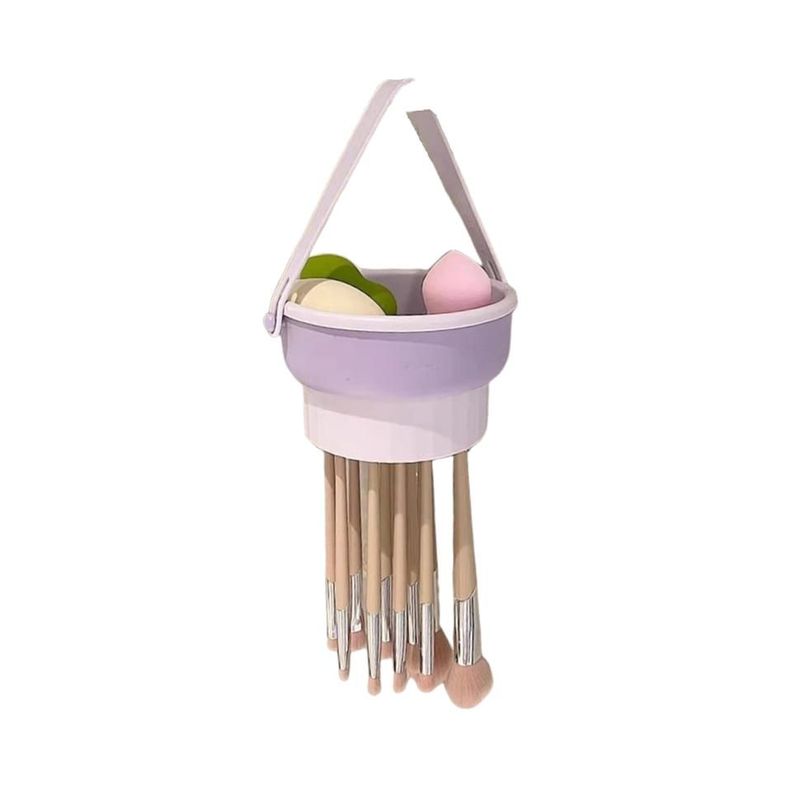 Cuenco Silicona Organizador Limpieza Brochas Maquillaje-0