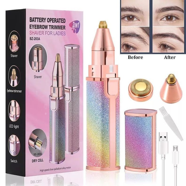 Depilador Facial Cejas Recortador Electrico Portatil Recargable USB -2