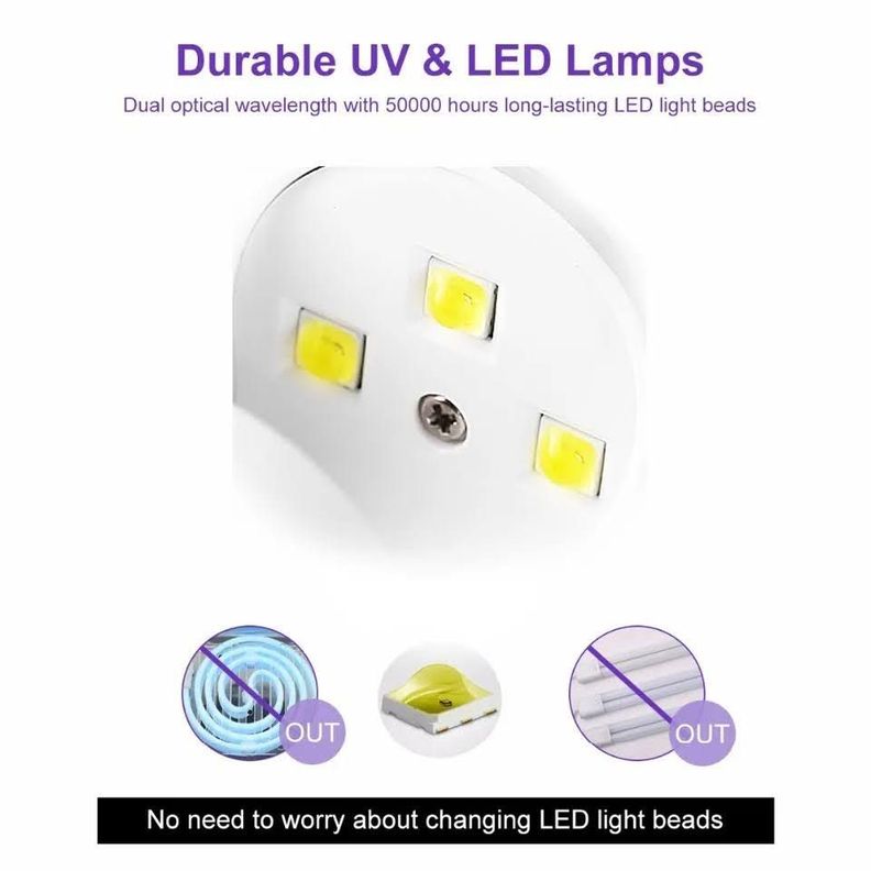 Mini Lampara Uv Manicure Led Uñas USB Soft Gel 16W -2