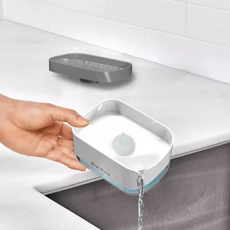 Dispensador De Jabón Líquido Lavaplatos Lavaloza Con Esponja-3