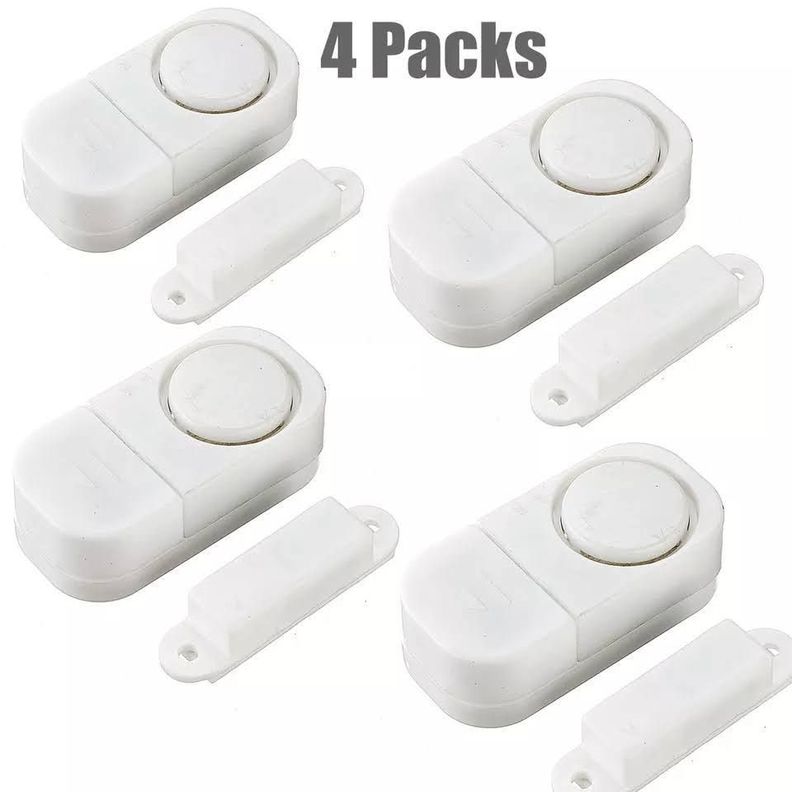 Pack x4 Alarma Sensor Magnetico Para Puertas y Ventanas-2