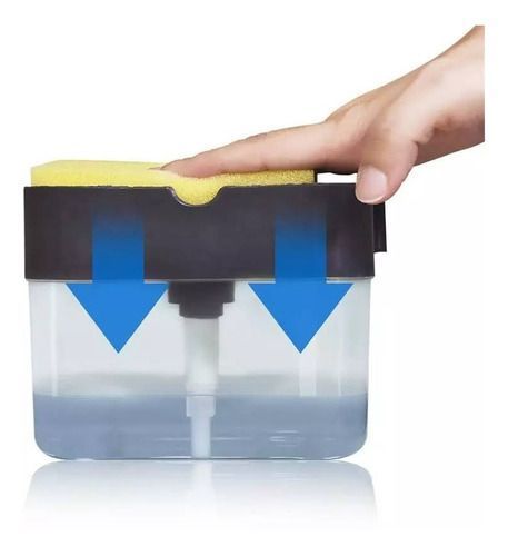 Dispensador De Lavalozas Manual Con Esponja Con Recipiente-1