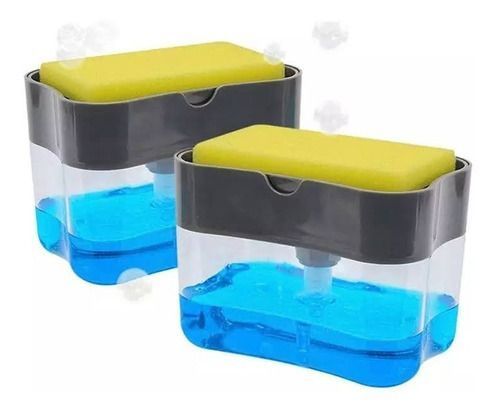Dispensador De Lavalozas Manual Con Esponja Con Recipiente-5