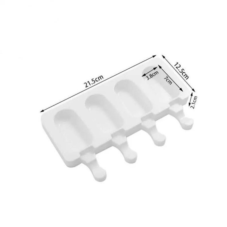 Pack x2 Moldes De Helado Silicona Reutilizable + Paletas-1