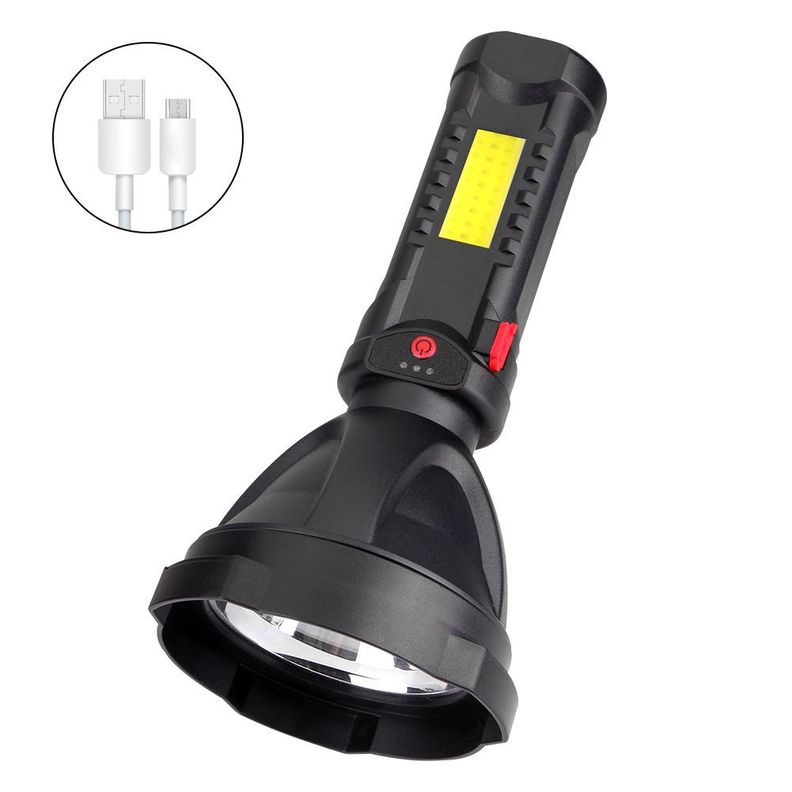 Linterna Recargable Usb 3 Modos Impermeable Emergencia-2