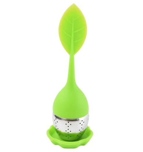 Infusor De Te De Silicona Diseño Hojitas Colador Te-0