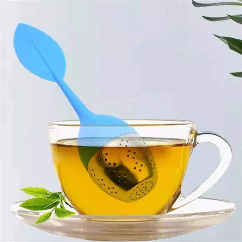 Infusor De Te De Silicona Diseño Hojitas Colador Te-2